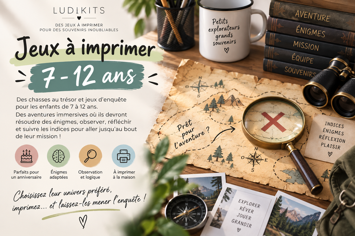 Jeux à imprimer 7–12 ans
