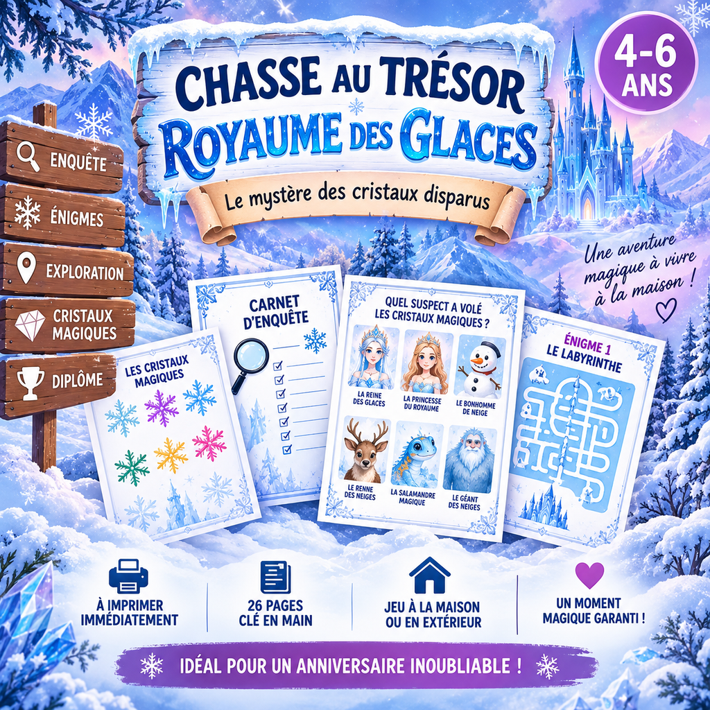 Chasse au trésor Royaume des Glaces – 4 à 6 ans