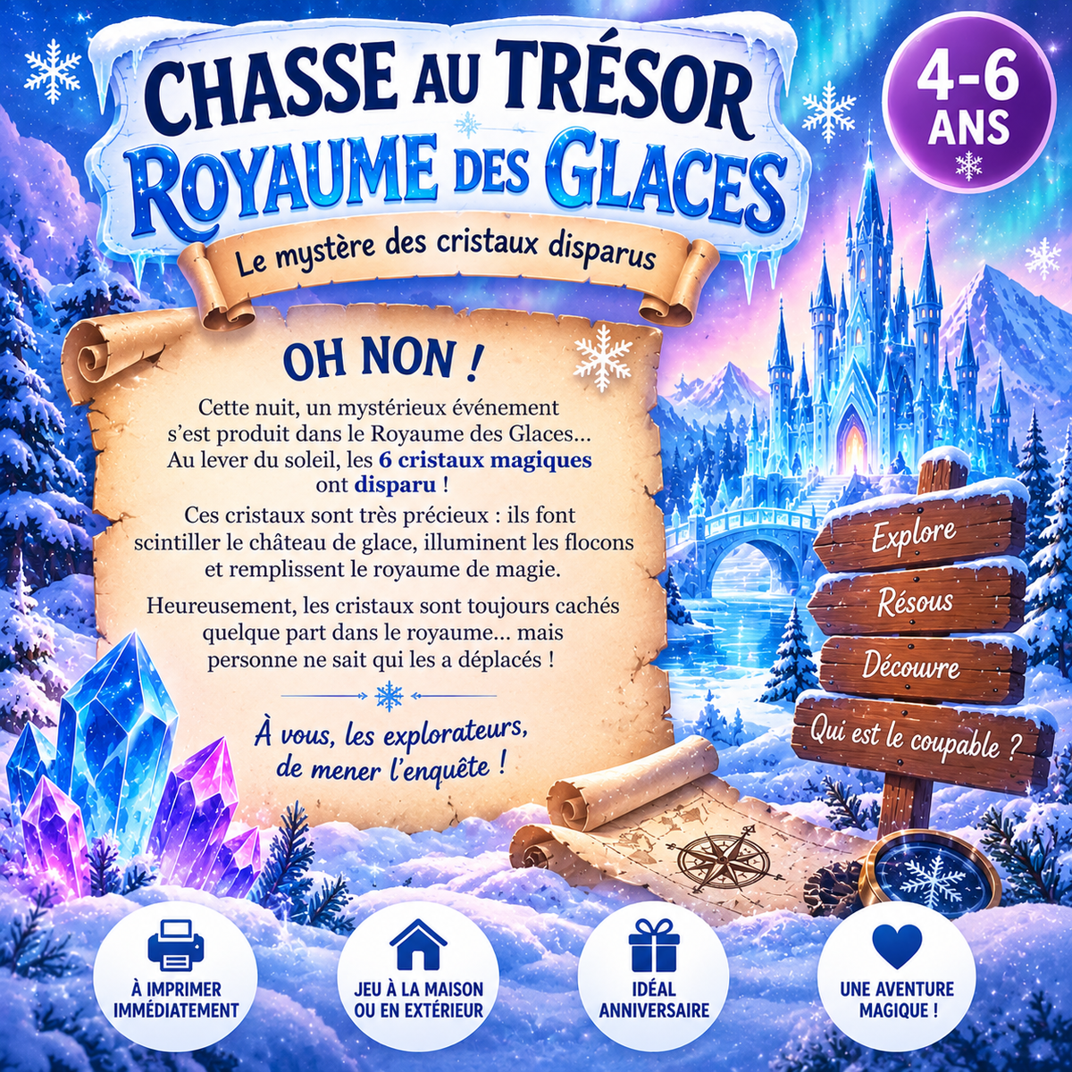 Chasse au trésor Royaume des Glaces – 4 à 6 ans