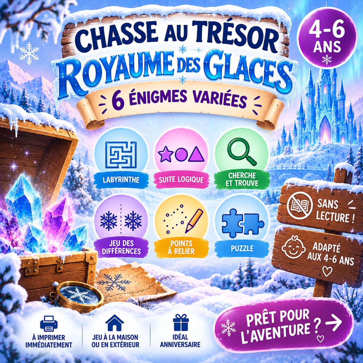 Chasse au trésor Royaume des Glaces – 4 à 6 ans