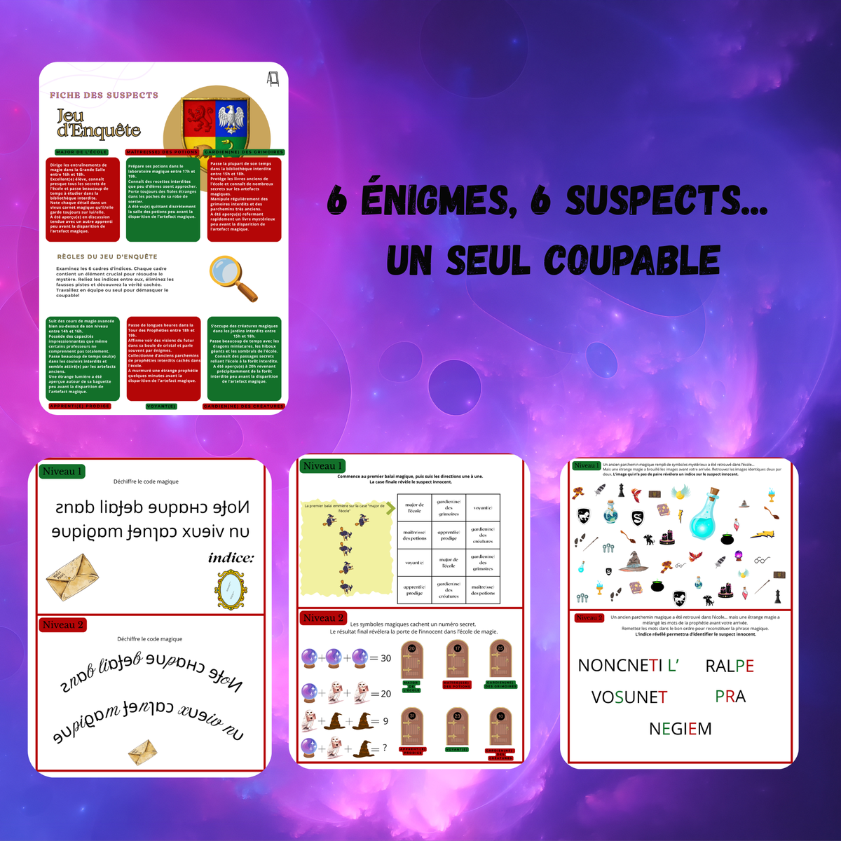 Chasse au trésor École de Magie – 7 à 12 ans | Mystère à l’École de Magie
