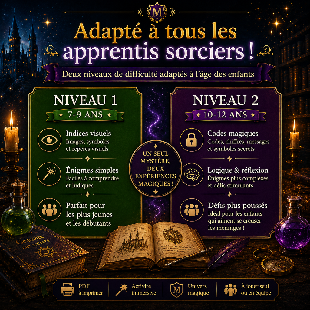 Chasse au trésor École de Magie – 7 à 12 ans | Mystère à l’École de Magie
