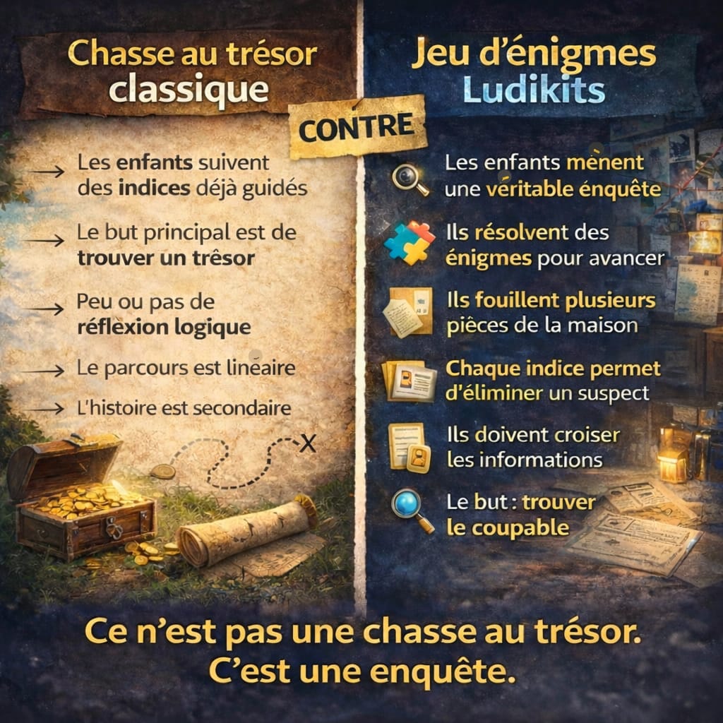 Enquête Mystère Anniversaire Enfant à Imprimer (2 niveaux de difficulté)