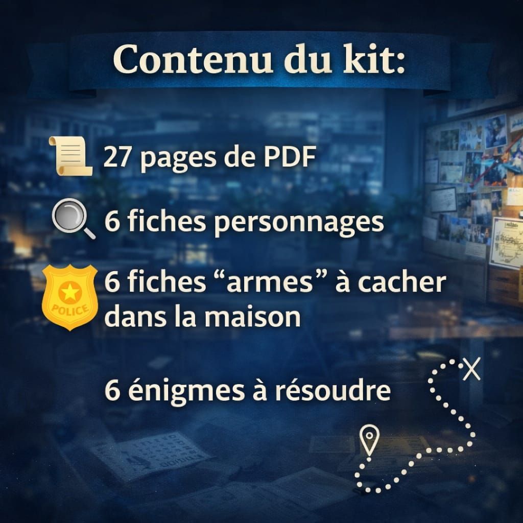Enquête Mystère Anniversaire Enfant à Imprimer (2 niveaux de difficulté)